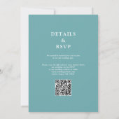 Elegante Strand-Lichterkette QR-Code Hochzeit Einladung (Rückseite)
