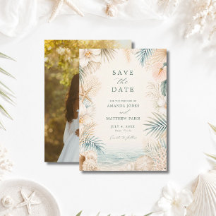 Elegante Strandfoto- Hochzeit am Meer  Save The Date