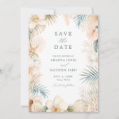 Elegante Strandhochzeit Foto Save The Date (Vorderseite)