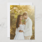 Elegante Strandhochzeit Foto Save The Date (Rückseite)
