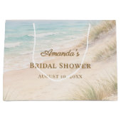 Elegante Strandhochzeit im Küstenstil Große Geschenktüte (Vorderseite)