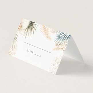 Elegante Strandhochzeit-Platzkarten