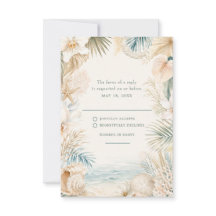 Elegante Strandhochzeit-RSVP