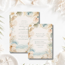 Elegante Strandhochzeit-RSVP