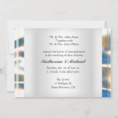 Elegante Strandhochzeiten Einladung (Rückseite)