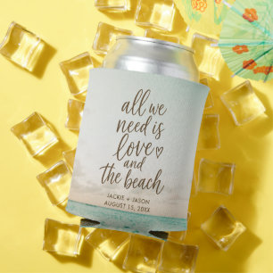 Elegante Strandliebe & Strand-Hochzeitsgeschenk Dosenkühler
