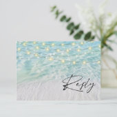 Elegante Strandstrasse Strandnachts RSVP Karte (Stehend Vorderseite)