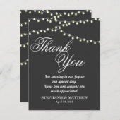 Elegante Stränge der Lichter Dankeskarte (Vorne/Hinten)