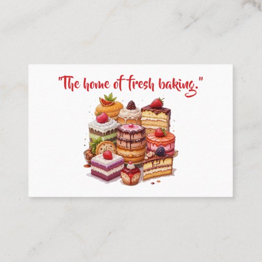 Elegante Strawberry Orange Black Berry Bäckerei Visitenkarte (Rückseite)