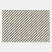 Elegante Streifen Blue Navy Gold Stilvolle Maskuli Geschenkpapier Set (Vorderseite 2)