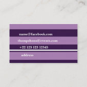 elegante Streifen-Doppelseiten-Visitenkarte Visitenkarte (Rückseite)