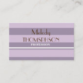 elegante Streifen-Doppelseiten-Visitenkarte Visitenkarte (Vorderseite)