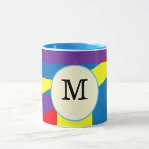Elegante Streifen farbenfrohe Muster Tasse