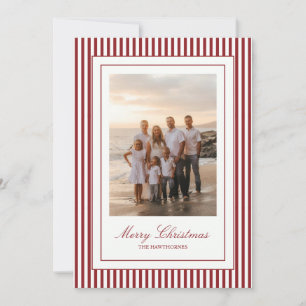 Elegante Streifen Frohe Weihnachten Feiertagsfoto