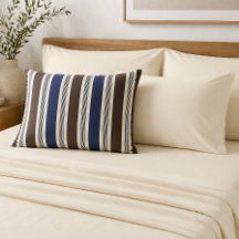 Elegante Streifen im Cabana-Stil Navyblau Braun 
