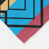 Elegante Streifen Muster Romantischer Boho Valenti Fleecedecke (Ecke)