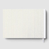 Elegante Streifen und Initialen weiße Hochzeit Gästebuch (Rückseite)