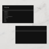 Elegante Streifen-Visitenkarte Visitenkarte (Vorne/Hinten)