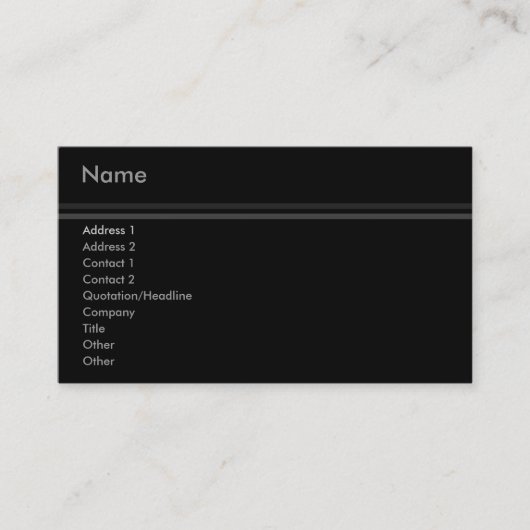 Elegante Streifen-Visitenkarte Visitenkarte (Vorderseite)