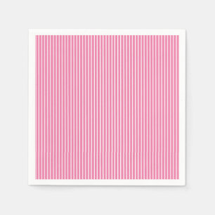 Elegante Streifen Weiß - Fuchsia Pink Serviette
