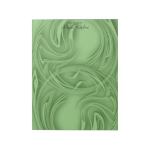 Elegante Striche über grünem Abstract Notizblock