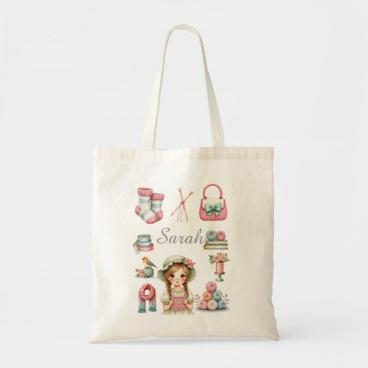 Elegante Strick-Tasche Tragetasche (Vorne)