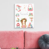 Elegante Strickleinwand Leinwanddruck (Insitu (Wohnzimmer))