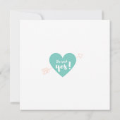 Elegante String-Leuchten mit blauer Blüte Einladung (Rückseite)