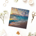 Elegante String Lights Summer Beach Wedding Einladung<br><div class="desc">Tauchen Sie ein in das Strandglück Ihres Hochzeitstages mit unserer Custom Elegant String Lights Tropical Summer Beach Wedding Einladung. Diese Einladungen wurden von Mylini Design entworfen und erinnern mühelos an einen warmen, sommerlichen Abend am Strand, beleuchtet durch geschmackvolle Saitenlichter. Bewundern Sie die sanfte, tropische Ästhetik, während Sie auf Ihrem lebenslangen...</div>