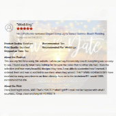 Elegante String Lights Sunset Summer Beach Wedding Ankündigungspostkarte