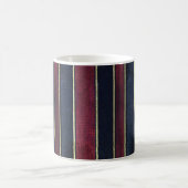 Elegante Stripe Gold Burgund Black Tasse (Mittel)