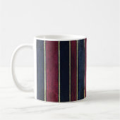 Elegante Stripe Gold Burgund Black Tasse (Links)