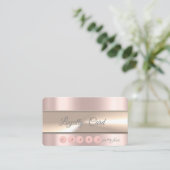 Elegante Stripe Rose Gold Treuekarte (Stehend Vorderseite)