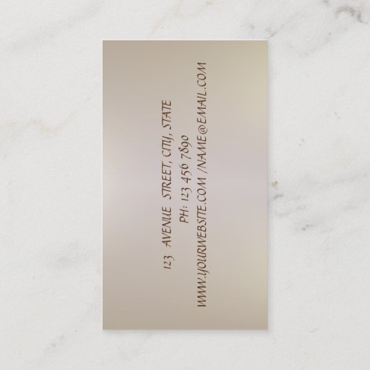 Elegante Stripe Watercolor Olive Branches Visitenkarte (Rückseite)