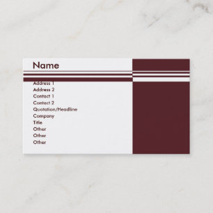 Elegante Stripes Business Card Visitenkarte