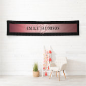 Elegante Stripes Imitate Rose Gold | Ihre Nachrich Banner (Insitu)