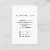 Elegante Struktur Streifen Schwarz/Weiß Visitenkarte (Rückseite)