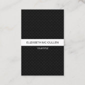 Elegante Struktur Streifen Schwarz/Weiß Visitenkarte (Vorderseite)
