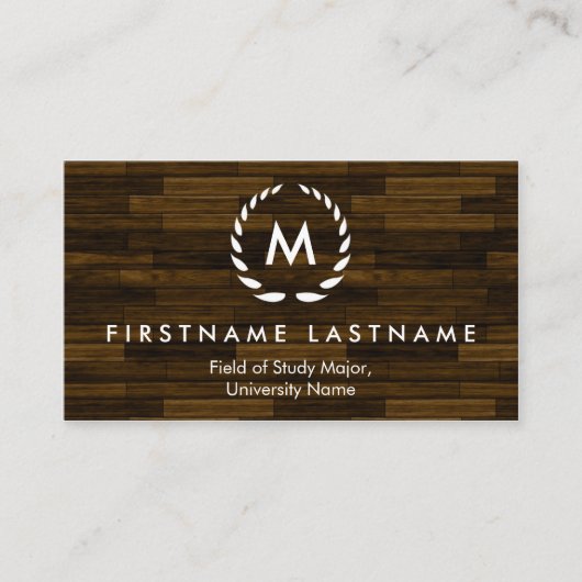 Elegante Studenten-Visitenkarten Telefonnummerkarte (Vorderseite)