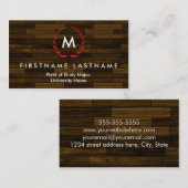 Elegante Studenten-Visitenkarten Telefonnummerkarte (Vorne/Hinten)