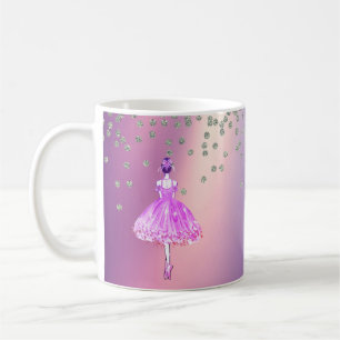 Elegante Stylische Glänzende Diamanten Ballerina Kaffeetasse