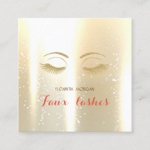 Elegante Stylische Moderne Glänzende, Goldene , Fa Quadratische Visitenkarte