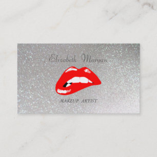 Elegante Stylische Professionelle Silber Glitter-L Visitenkarte