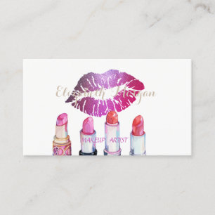 Elegante Stylische Schicke Lippenstifte, Glitzernd Visitenkarte