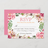 Elegante subtile Chic Rosa Blumenküche UAWG RSVP Karte (Vorne/Hinten)