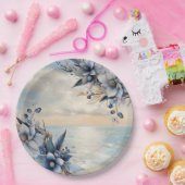 Elegante, subtile Sonnenuntergänge und blumenreich Pappteller (Party)