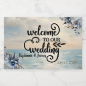 Elegante, subtile Sonnenuntergänge und blumenreich Schaumweinetikett (Einzelnes Label)