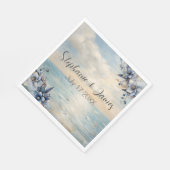 Elegante, subtile Sonnenuntergänge und blumenreich Serviette (Ecke)