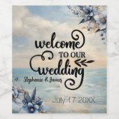 Elegante, subtile Sonnenuntergänge und blumenreich Weinetikett (Einzelnes Label)