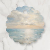 Elegante subtile Sonnenuntergänge und blumenreiche Geschenkanhänger (Rückseite)